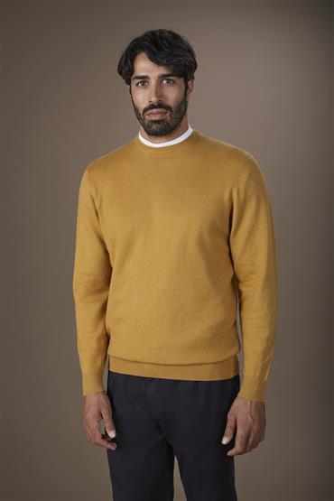 BASIC KNIT ROUNDNECK OCHRE YELLOW