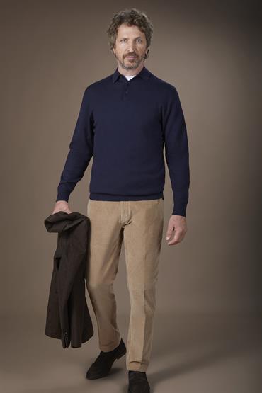 LONG SLEEVES KNITTED POLO