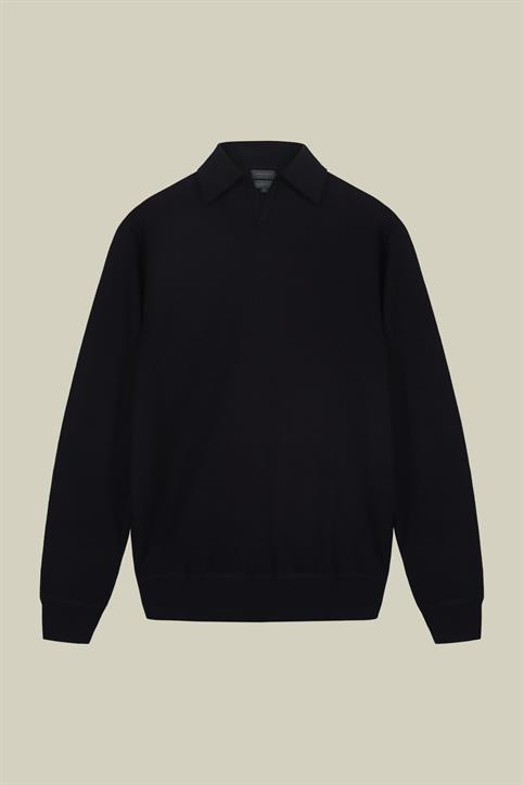 KNIT DERBY COLLAR POLO