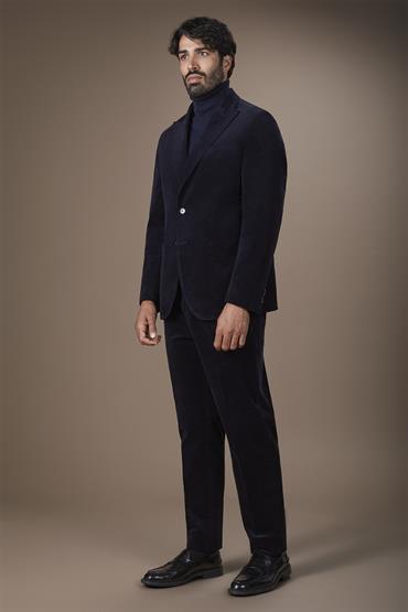CLASSIC PLATED TROUSER DK BLUE