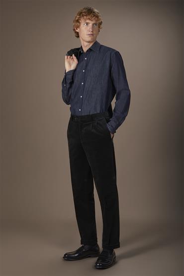 CLASSIC PLATED TROUSER FOREST GREEN