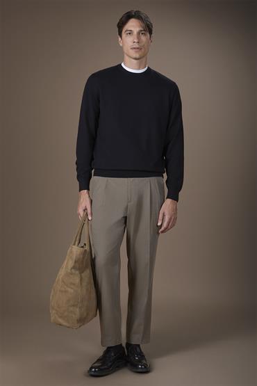 TROUSERS WITH SINGLE PLEATS BEIGE