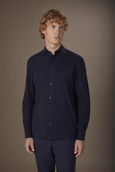 LONG SLEEVES POLO SHIRT DK BLUE