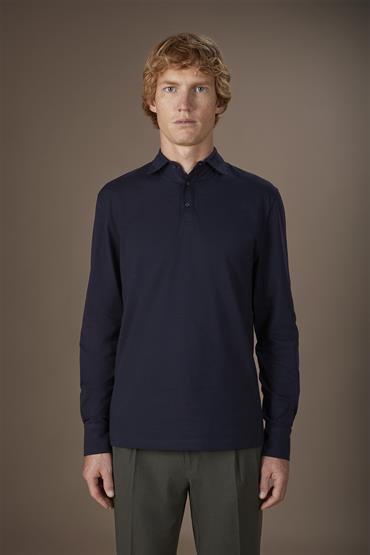 LONG SLEEVES POLO DK BLUE