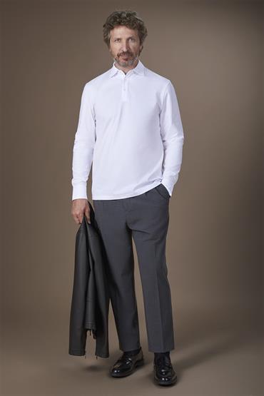LONG SLEEVES POLO WHITE