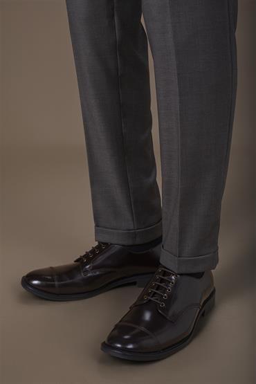 LEATHER DERBY DK BROWN