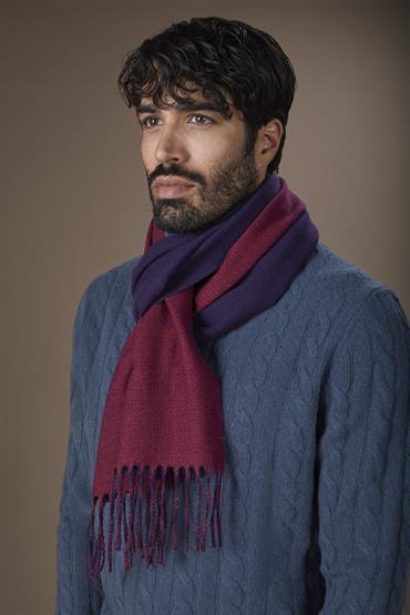 SHAWL 185*37*10 BLUE/RED