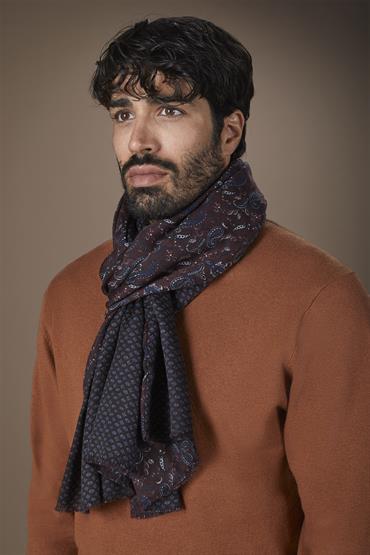 PASHMINA DOUBLE FACE 44X190CM BORDEAUX