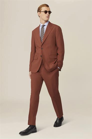 PEAK LAPEL SINGLE BREASTED SUIT RUST