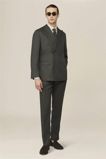 DOUBLE BREASTED SUIT FOREST GREEN