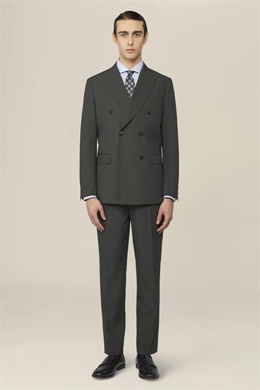 DOUBLE BREASTED SUIT FOREST GREEN