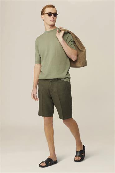 BERMUDA WITH BACK ELASTIC MILITARY