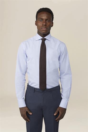 FRENCH COLLAR SHIRTS WHITE/SKY