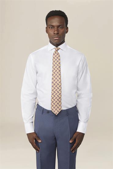 FRENCH COLLAR SHIRTS - RECTRACTABLE CUFF WHITE