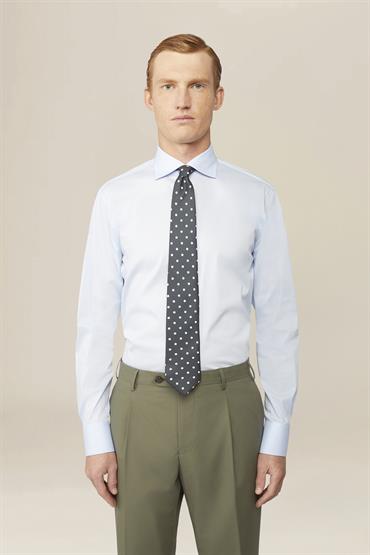 FRENCH COLLAR SHIRTS-RECTABLE CUFF LT SKY