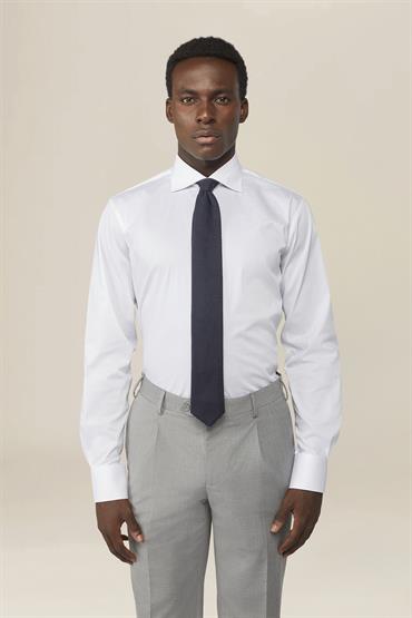 FRENCH COLLAR SHIRTS-RECTABLE CUFF WHITE