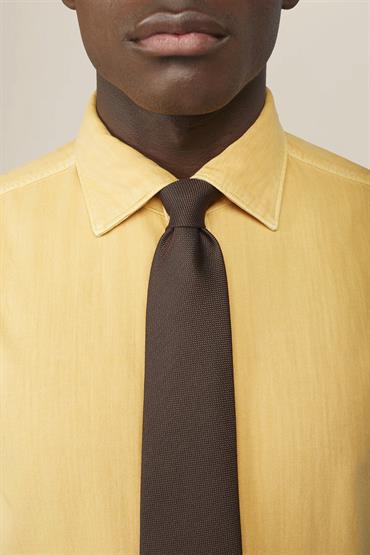 SOLID COLOUR TIE 148X6,5X4,5CM BROWN