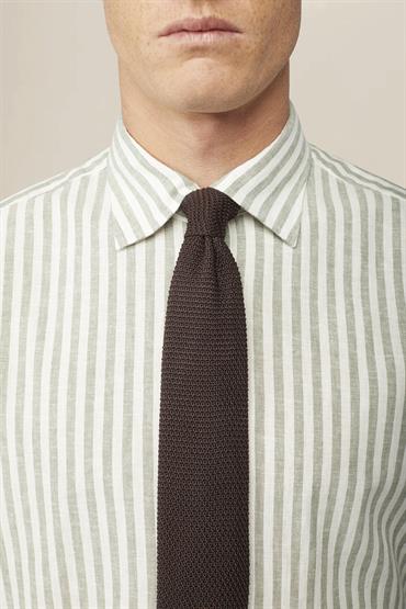 KNITTED TIE 148X6,5X4,5CM BROWN
