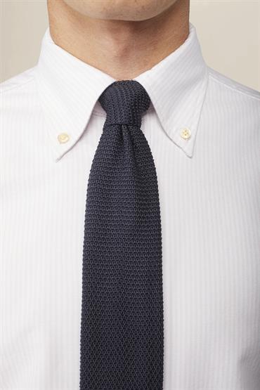 KNITTED TIE 148X6,5X4,5CM DK BLUE