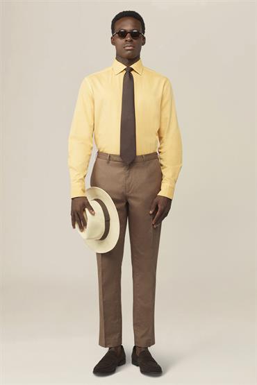 FRENCH COLLAR BACK CARRE SHIRT