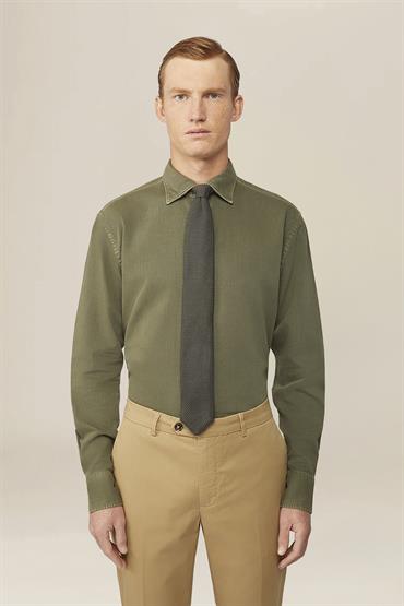 FRENCH COLLAR BACK CARRE SHIRT MILITARY