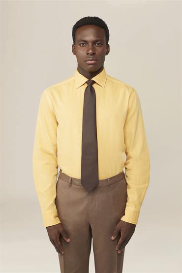 FRENCH COLLAR BACK CARRE SHIRT PEACH