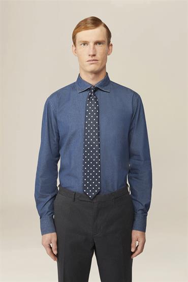 FRENCH COLLAR SHIRT DENIM