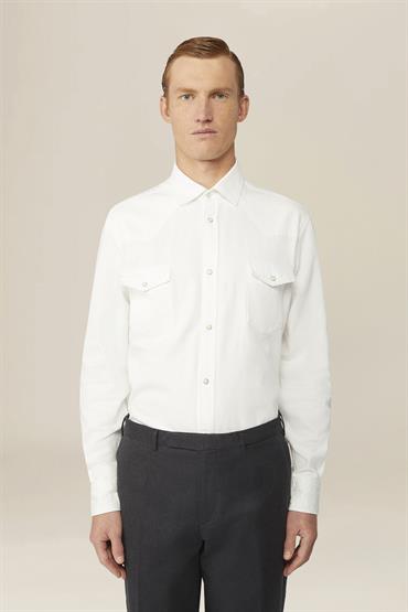 CLASSIC COLLAR REGULAR FIT TEXANA SHIRT WHITE