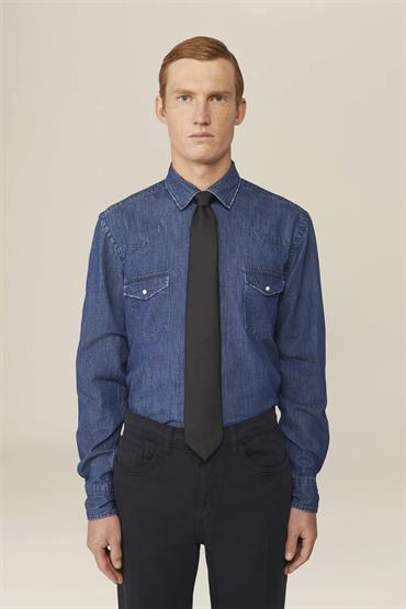CLASSIC COLLAR REGULAR FIT TEXANA SHIRT DENIM