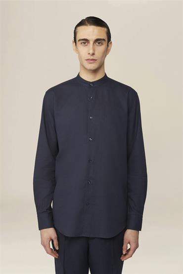 MAO COLLAR DK BLUE