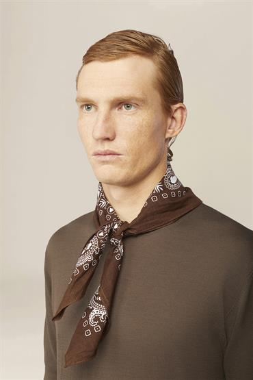 FOULARD 70X70CM DK BROWN