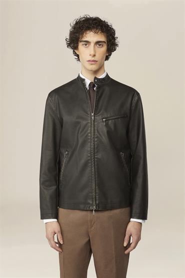 BIKER JACKET DK BROWN