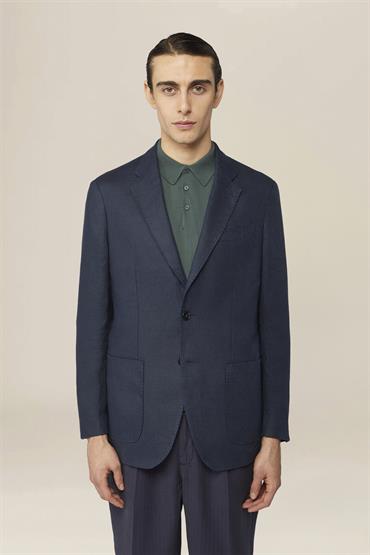 SINGLE BREASTED JACKET DK BLUE