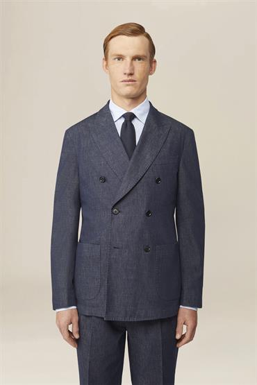 DOUBLE BREASTED JACKET DK DENIM