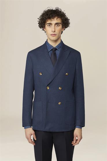 DOUBLE BREASTED JACKET BLUE