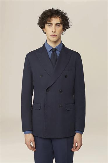 DOUBLE BREASTED JACKET DK BLUE
