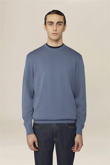 BASIC KNIT ROUNDNECK CERULEAN