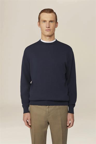BASIC KNIT ROUNDNECK DK BLUE