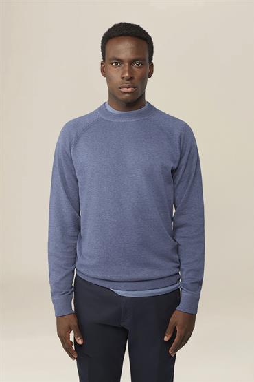 BASIC KNIT ROUNDNECK R/S INDIGO MEL
