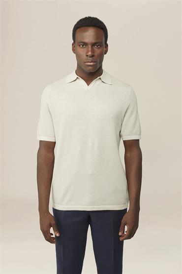 KNITTED POLO S/S DERBY COLLAR