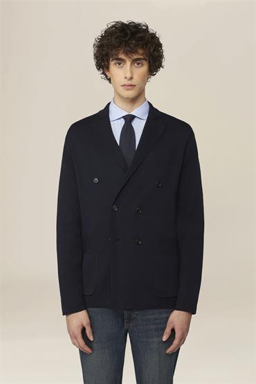 D/BREASTED CARDIGAN DK BLUE