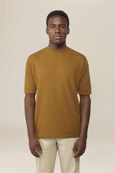 KNITTED T-SHIRT S/S OLIVE GREEN
