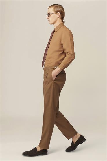 TROUSERS WITH DOUBLE PLEATS NUT