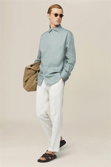 TROUSERS WITH SMALL PLEATS WHITE