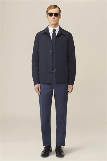 TROUSERS WITH SINGLE PLEATS BLUE