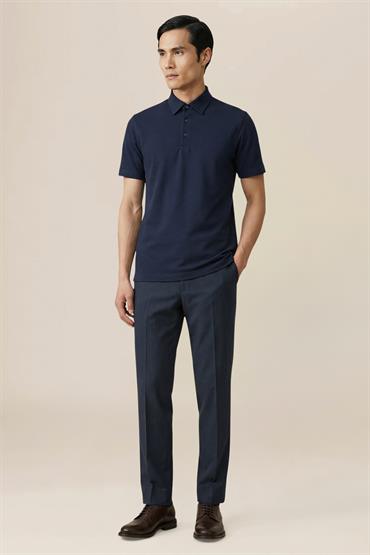 TROUSERS ELASTIC BACK WAISTBAND BLUE