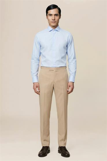 TROUSERS DOUBLE PLEATS AND SIDE BUKLES BEIGE