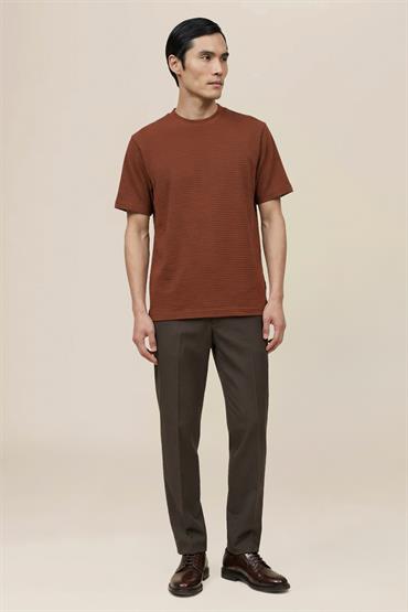 TROUSERS DOUBLE PLEATS AND SIDE BUKLES BROWN