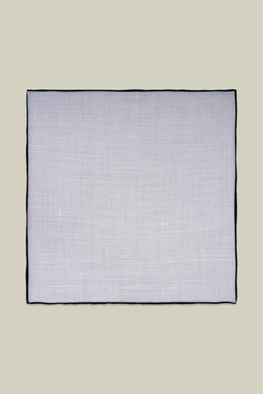 POCHETTE 30X30 WHITE/DK GREEN