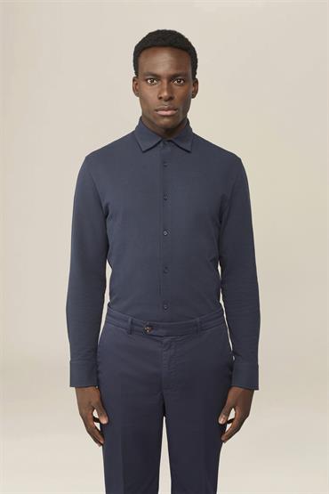 LONG SLEEVES POLO SHIRT DK BLUE